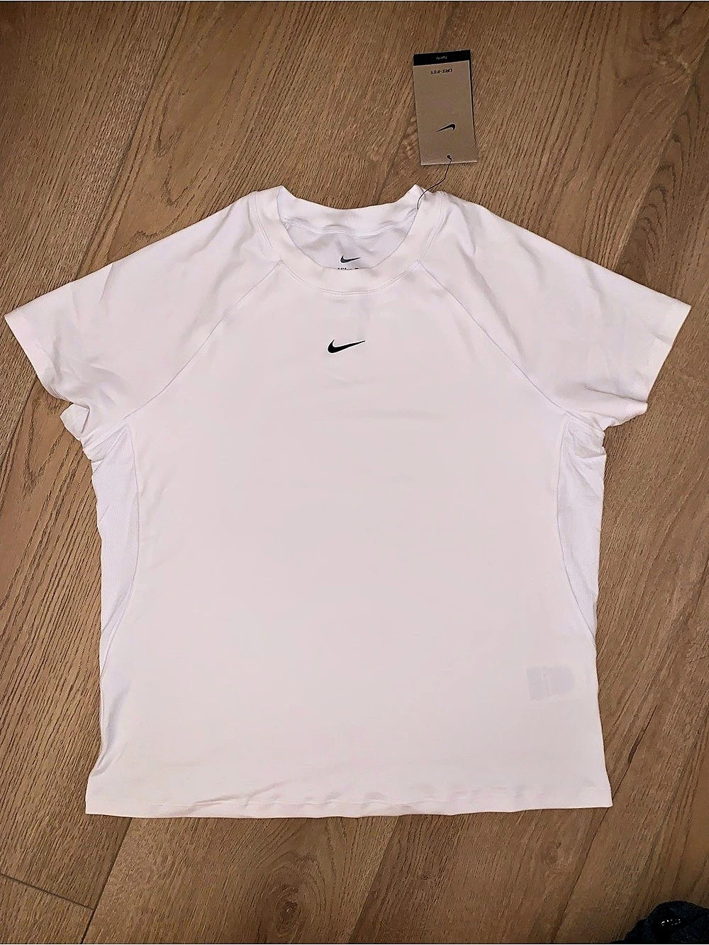 Nike Pro Women's Dri-FIT Short-Sleeve Top Athletic Tee White XL - Picture 2 of 5